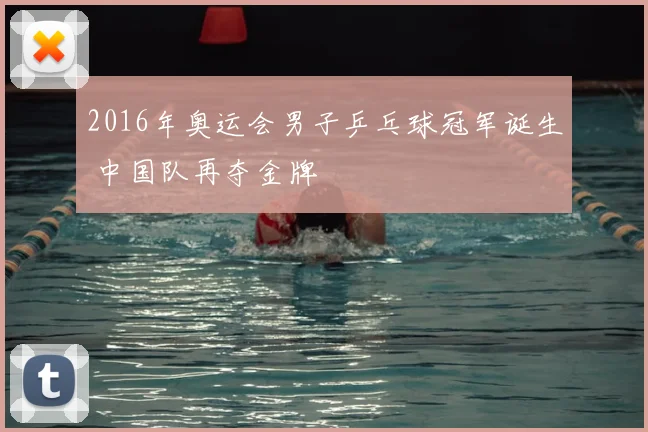 2016年奥运会男子乒乓球冠军诞生 中国队再夺金牌